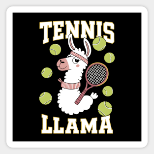 Funny Tennis Llama – Cute Animal Sports Magnet